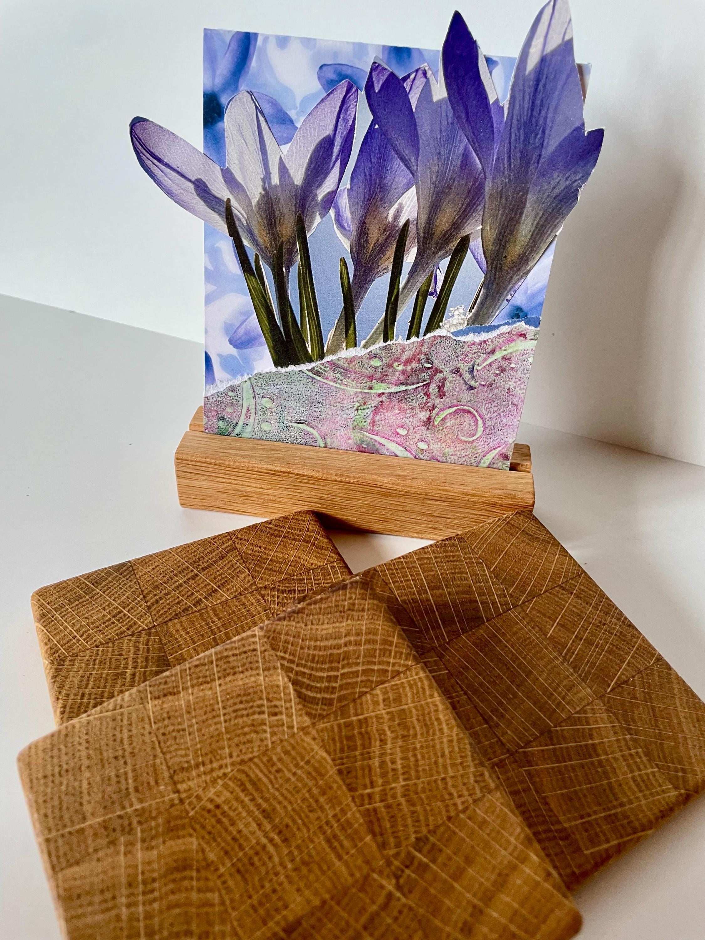 Untersetzer Eiche Hirnholz | Stirnholz Untersetzer | Glasuntersetzer | Tischschoner | Handgefertigt