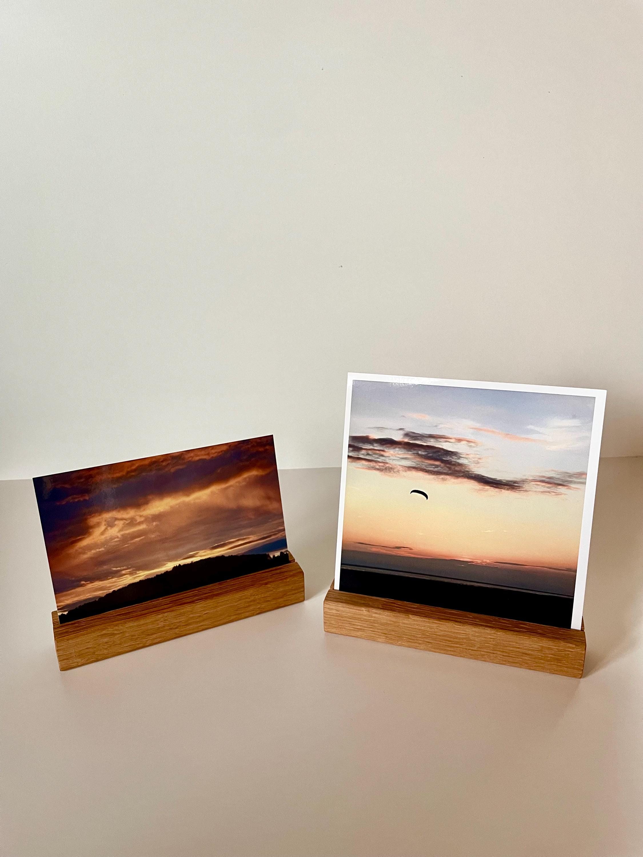 Fotoleiste | Bilderleiste | Kartenhalter aus Eiche | Fotohalter