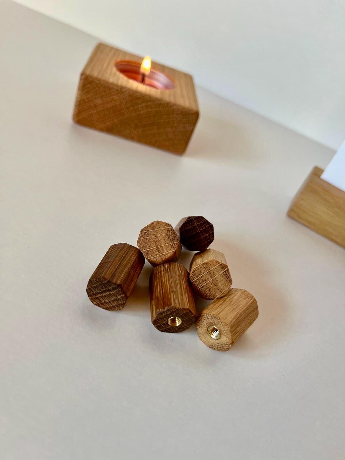 Möbelgriffe aus Eichenholz Handgemacht & geölt passend für IKEA Möbel, Schubladen, Türen, Kommoden + DIY-Projekte