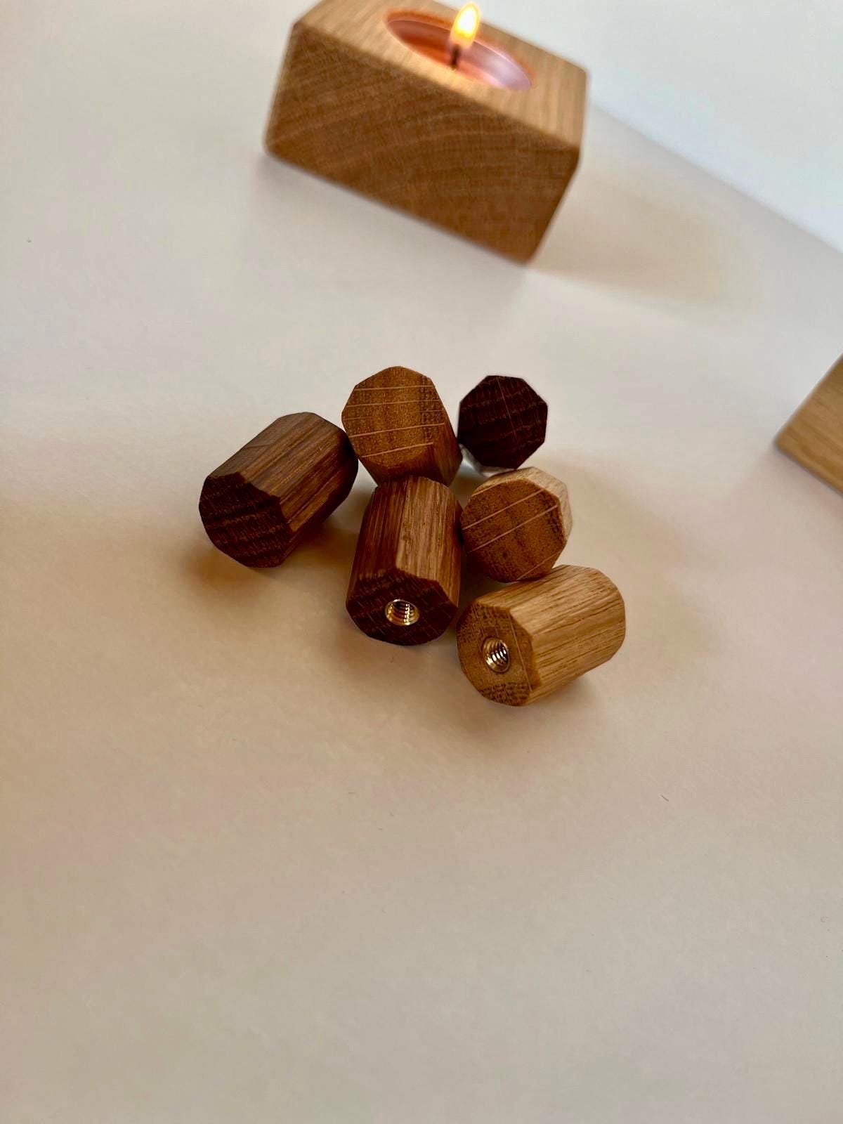 Möbelgriffe aus Eichenholz Handgemacht & geölt passend für IKEA Möbel, Schubladen, Türen, Kommoden + DIY-Projekte