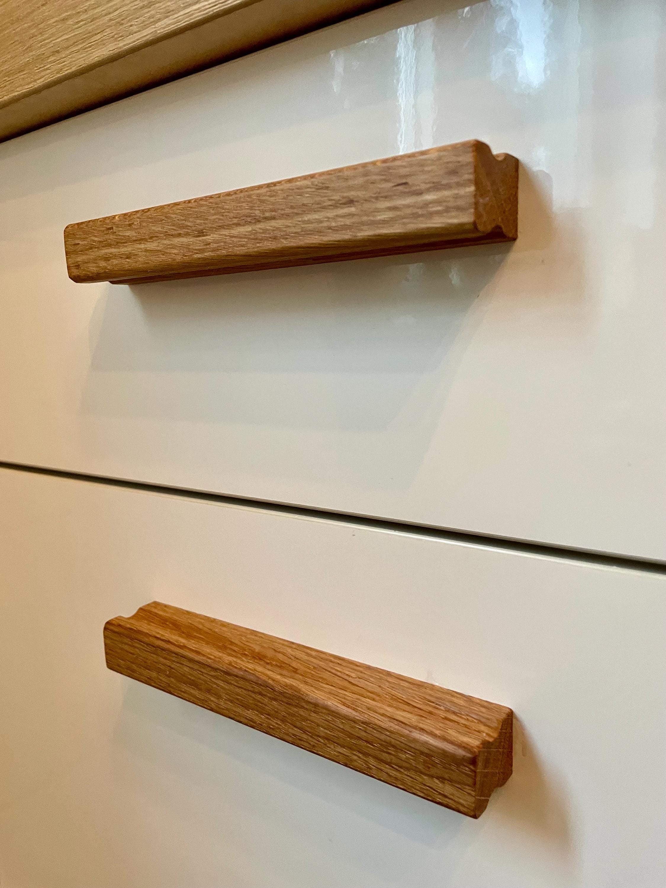 Möbelgriff Eiche schlank, modern & handgefertigt für Schubladen, Türen und Möbel