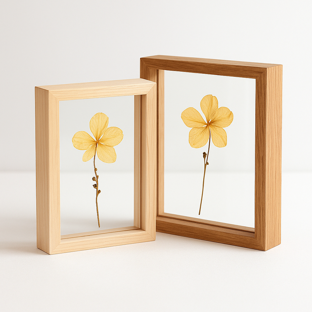 Doppelseitiger Bilderrahmen aus Holz