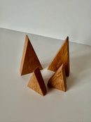 Wooden Christmas trees made of oak