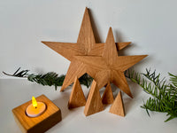 Wooden Christmas trees made of oak