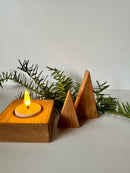 Wooden Christmas trees made of oak