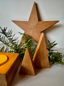 Wooden Christmas trees made of oak