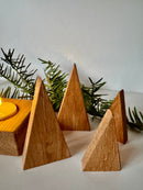 Wooden Christmas trees made of oak