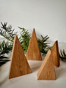 Wooden Christmas trees made of oak