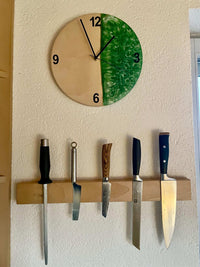 Wanduhr Epoxidharz und Ahorn ein einzigartiges Desgnstück | Resin | Harz | Quarz Uhr | Leises Uhrwerk | Perfektes Geschenk | Wandkunst