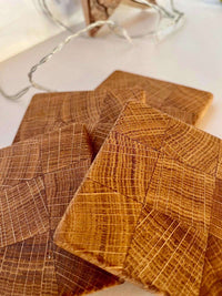 Untersetzer Eiche Hirnholz | Stirnholz Untersetzer | Glasuntersetzer | Tischschoner | Handgefertigt