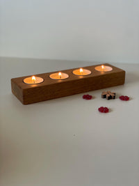 Teelichthalter aus Eiche | Kerzenständer | Tischdeko | Massivholz | Geschenk | Geburtstag | Kerzenhalter Adventskranz | zeitlich & stilvoll