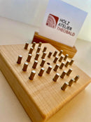 Handgemachtes Holz-Solitär-Spiel - Eiche oder Ahorn - Klassisches Denkspiel für Kinder & Erwachsene- Einzigartige Geschenkidee