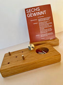 Freiwurf 6  Würfelspiel aus Eiche | Handgemachtes Holzspiel für 16 Spieler | Familienspiel, Geschenkidee, Gesellschaftsspiel