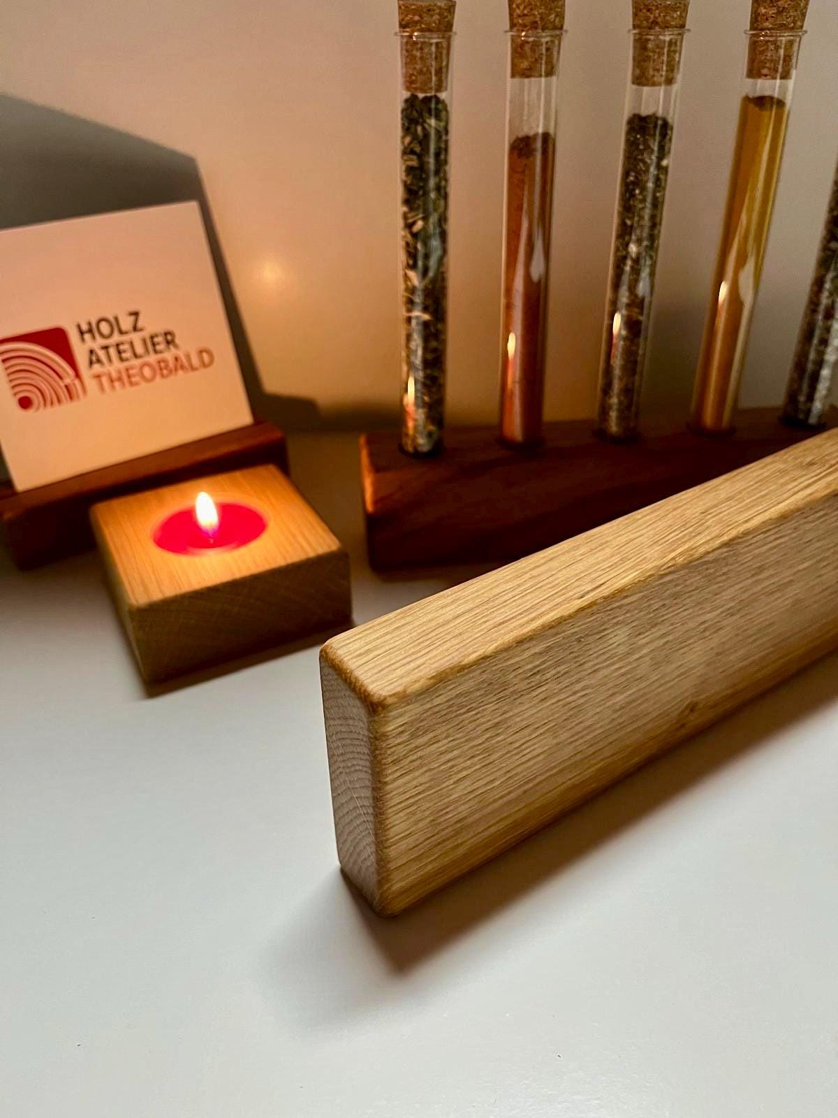 Messerleiste Eiche | Magnetischer Messerhalter | Messerblock aus Echtholz | Stilvolles Geschenk für Sie und Ihn | Edle Küchenutensilien