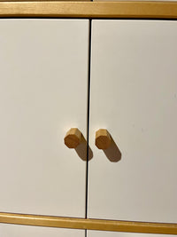 Möbelgriffe aus Eichenholz  achteckig Handgemacht & geölt  passend für IKEA Möbel, Schubladen, Türen, Kommoden + DIY-Projekte