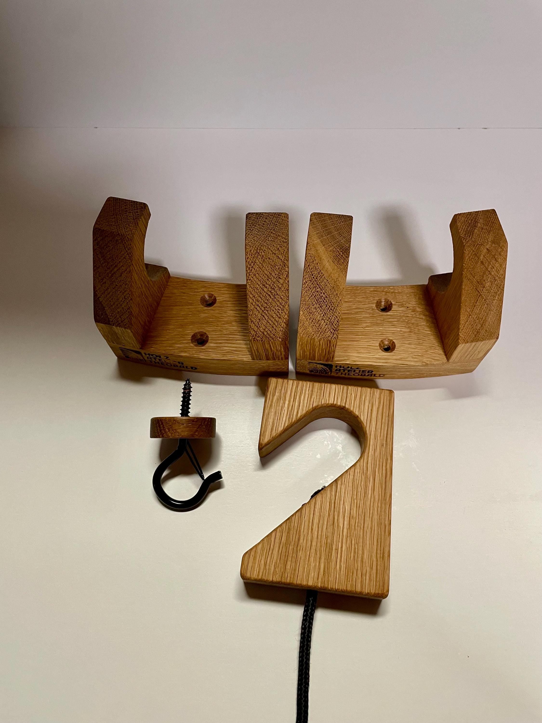 Fahrradhalterung Eiche  handgefertigte Wandhalterung aus Holz  stylisch & stabil für Rennrad, Fixie und Mountainbike