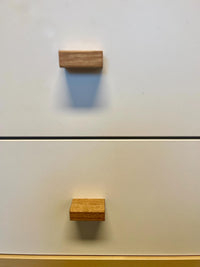 Möbelgriff aus Eichenholz  modern, handgefertigt & nachhaltig  trapezförmig für Türen, Schubladen + Möbel