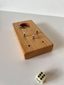 Freiwurf 6  Würfelspiel aus Eiche | Handgemachtes Holzspiel für 16 Spieler | Familienspiel, Geschenkidee, Gesellschaftsspiel