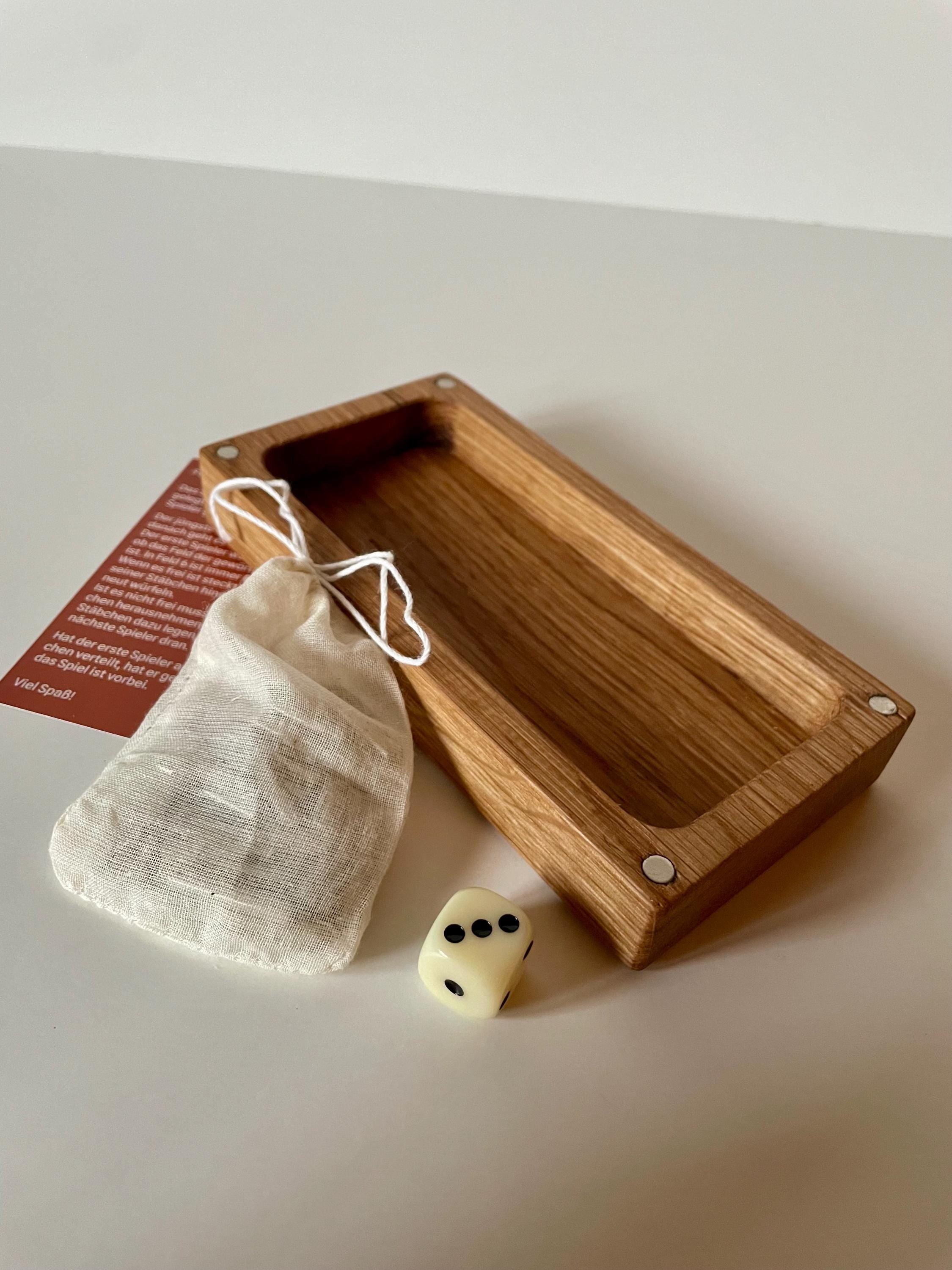 Freiwurf 6  Würfelspiel aus Eiche | Handgemachtes Holzspiel für 16 Spieler | Familienspiel, Geschenkidee, Gesellschaftsspiel
