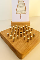 Handgemachtes Holz-Solitär-Spiel - Eiche oder Ahorn - Klassisches Denkspiel für Kinder & Erwachsene- Einzigartige Geschenkidee