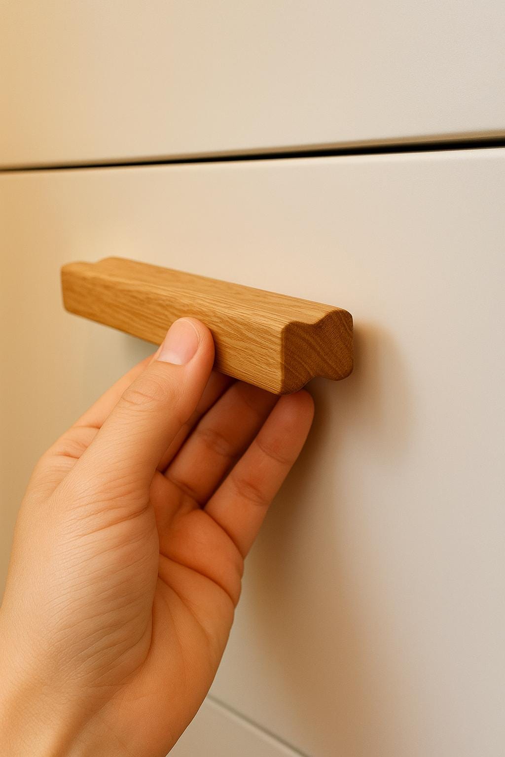 Möbelgriff Eiche  schlank, modern & handgefertigt  für Schubladen, Türen und Möbel