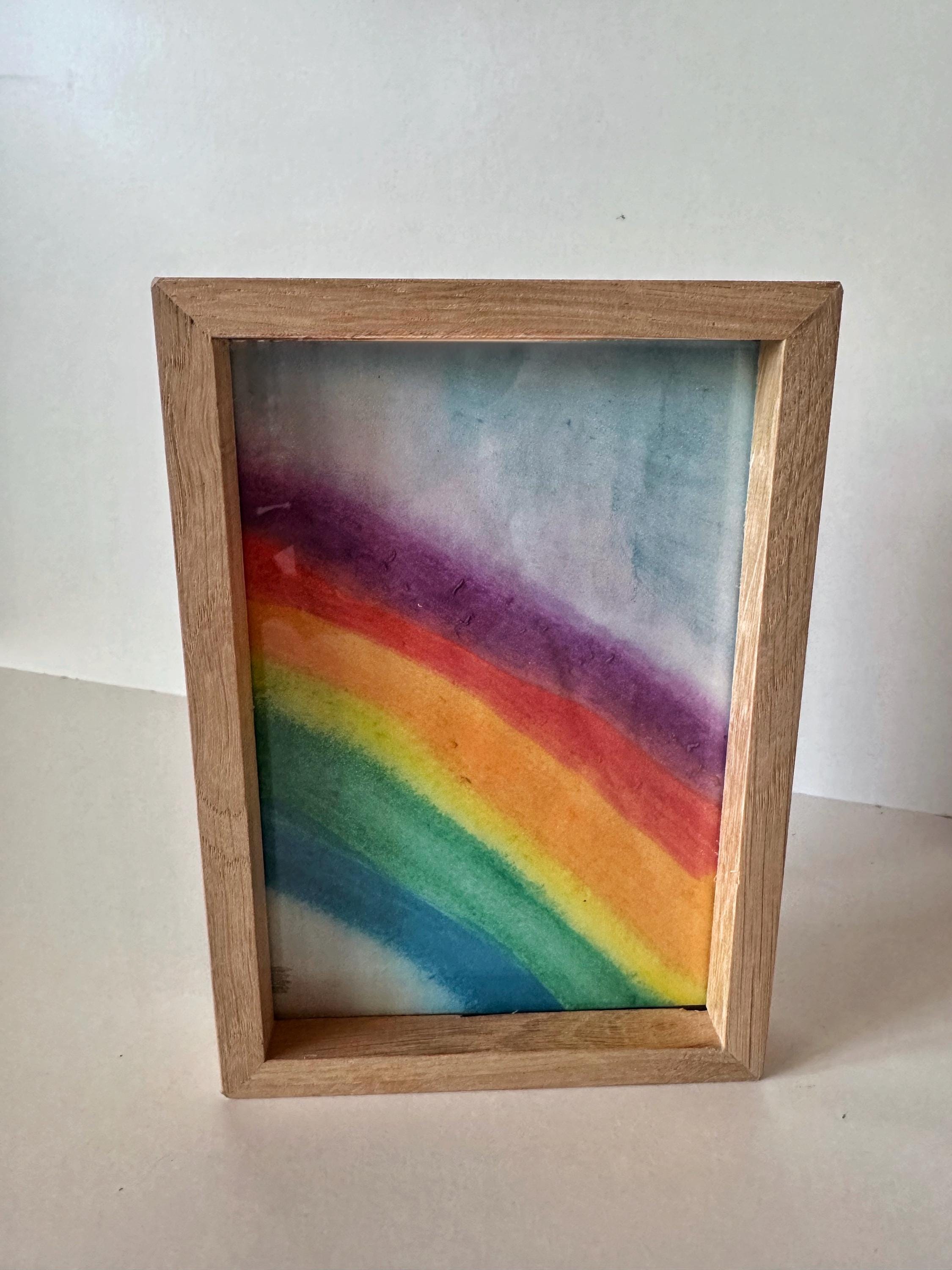 Doppelseitiger Bilderrahmen aus Holz  freistehend & beidseitig  für Fotos, Trockenblumen und Kunst  in Eiche oder Ahorn handgefertigt